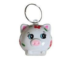 White Pig Metal Pet Collar Bell