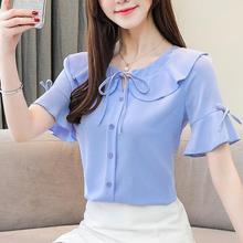 Fashion women tops and blouse 2019 chiffon blouse ladies