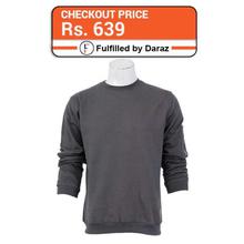 J.Fisher Solid Cotton Fleece Sweatshirt For Men