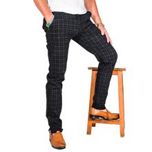 Virjeans Stretchable Cotton Check Black Chinos Pant for Men (VJC 715) 3