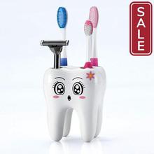 SALE - Teeth Style Toothbrush Holder 4 Hole Cartoon