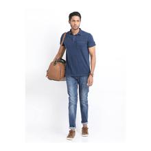 Indian Terrain Solid Polo T-shirts – Denim Blue