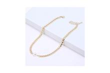 Gold Plated Unique Faux Pearl Design Necklace