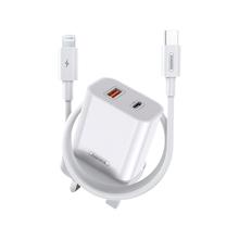 Remax Model: RP-U68 PD + QC Fast charger Set PD 20W (UK) Support QC3.0, QC2.0, FCP, AFC, PD3.0, PD2.0, BC1.2