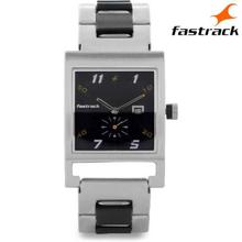 Fastrack 1478SM01 Black Dial Analog Watch For Men - Silver/Black