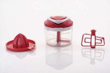 3 in 1 Easy Pull Chopper- 650ml RED