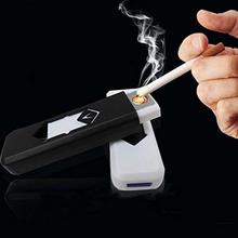 Environmental USB Smart Electronic Chargeable Cigarette Lighter - Black