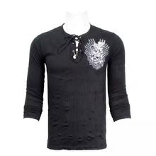 Full Sleeve Wrinkled T-Shirt - Black