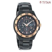 Titan 90008KM02 Regalia Black Dial Chronograph Watch For Men