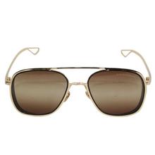 Brown Shaded Square Aviator Sunglasses (Unisex)