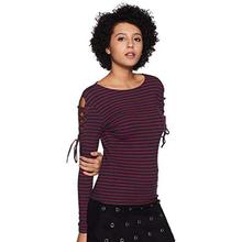 ONLY Women Striped Slim Fit T-Shirt