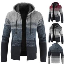 Autumn and winter hooded sweater cardigan men's Korean