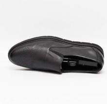 Caliber Shoes Black Formal Slip On Shoes for Men -  ( 372 C )