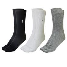 Pack of 3 Long Casual Socks For Men-Grey/Black/White