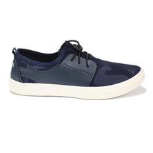 Navy Blue Lace-Up Casual Sneakers For Men - UV