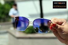 GREY JACK Blue Coat Lens With Golden Multicolor Metal Frame Sunglasses For Men & Women