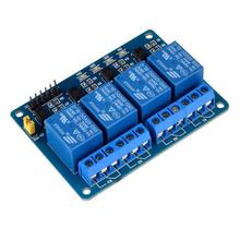 4 Channel 5V DC Relay Module Low Level Trigger - (Blue)