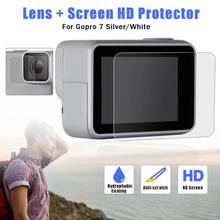 Upgraded Glass Lens & LCD Screen Protector Film For GoPro Hero 7 Silver / White