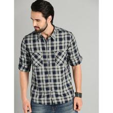 Men Checkered Casual Spread Shirt