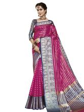 Stylee Lifestyle Magenta Banarasi Silk Jacquard Saree - 2070