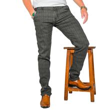 Virjeans Stretchable Cotton Check Chinos Pant for Men (VJC 713) Grey