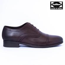 Caliber Shoes Coffee Lace Up Formal Shoes For Men - ( P 518 C)