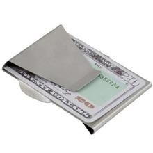 FashionieStore Slim Stainless Steel Double Sided Money Clip Wallet Credit Card ID Holder