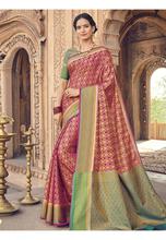 Stylee Lifestyle Magenta Banarasi Silk Jacquard Saree - 1859