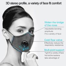 Pollution Anti Pm 2.5 Pollen Washable Activated Carbon Filter Earloop Mouth Mask 2 Pcs Pack