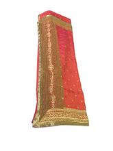 Weaving Work Fancy Function Wear Traditional Peach Sari
