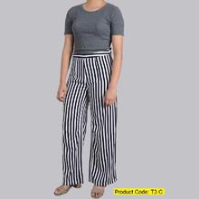 Black & White Stripe Plazzo Pant for Ladies