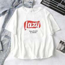 2019 Fashion Cool Print Female T-shirt White Cotton Women