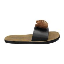 Black Teddy Slides Sandal For Women