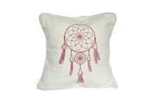 Dream Catcher Printed Cushion With Cover - White