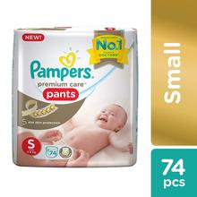 Pampers Premium Care Diapers Pants, Small, 74 Count