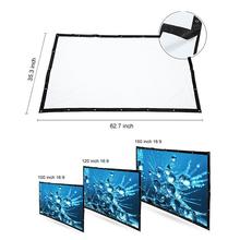 72 Inch Portable Outdoor and Indoor Theater Projector Screen