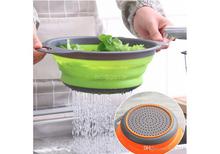 Foldable Silicone Colander Fruit Vegetable Washing Basket Drainer Kitchen Tool