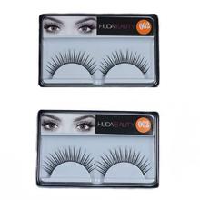 Huda Beauty Natural Black Long False Eyelashes Makeup Extension Pack Of 2 Pair