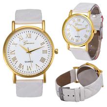 FashionieStore Ladies wristwatch Fashion Women Geneva Faux Leather Analog Quartz Wrist Watch BK