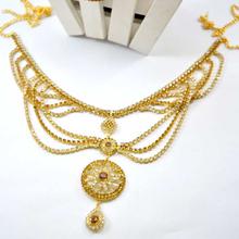 White/Golden Stone Embellished Pendant Drop Kamarbandh/Waist Chain For Women