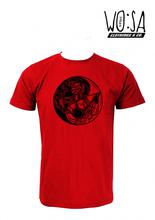 Wosa -YINYANG PUBG Red Printed T-shirt For Men