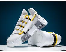 Fashion Height Increasing Men Casual Shoes, Breathable Men Chunky Sneakers - White