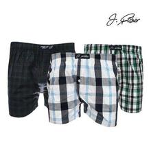 J.Fisher Multicolored Pack Of 3 Check Printed Boxer