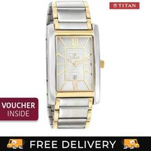 Titan Regalia White Rectangular Dial Analog Watch For Men - (9280BM01)