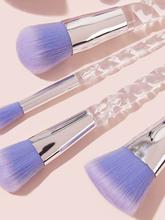 Transparent Spiral Handle Makeup Brush Set 10pcs