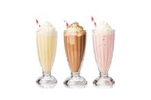 Tall American Retro Style Smoothie Glasses 340ml (Set of 6)