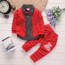 Stylish Baby Boys Cotton Blazer Style Formal and Pant Set with Bow tie Available for Different Ages