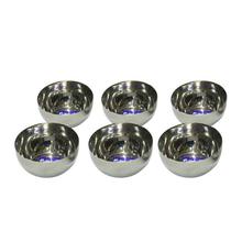 Everest Stainless Steel 4.5" x 2.5" Plain Apple Bowl - 6 Pcs. Set