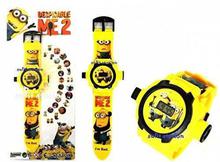 Minions Despicable ME 2 24 Images 3D Projector Digital Watch With Free Sticker Book - For Kids