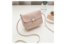 Metal Buckle Messenger Bag For Women--Pink (41001281)